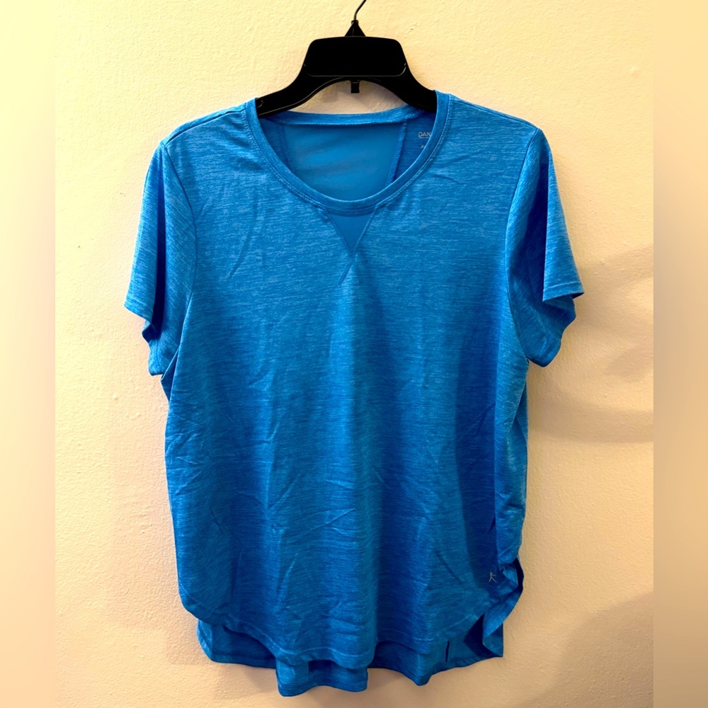 Danskin Now Athletic Blue Short Sleeve Top Large